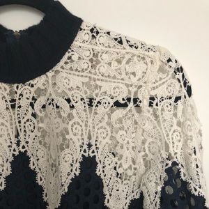 Sea knit lace sweater